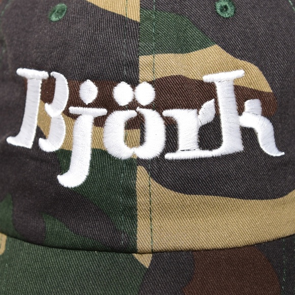 Björk Vintage Camo Embroidered Hat By Copycat Video Press - Picture 3 of 4